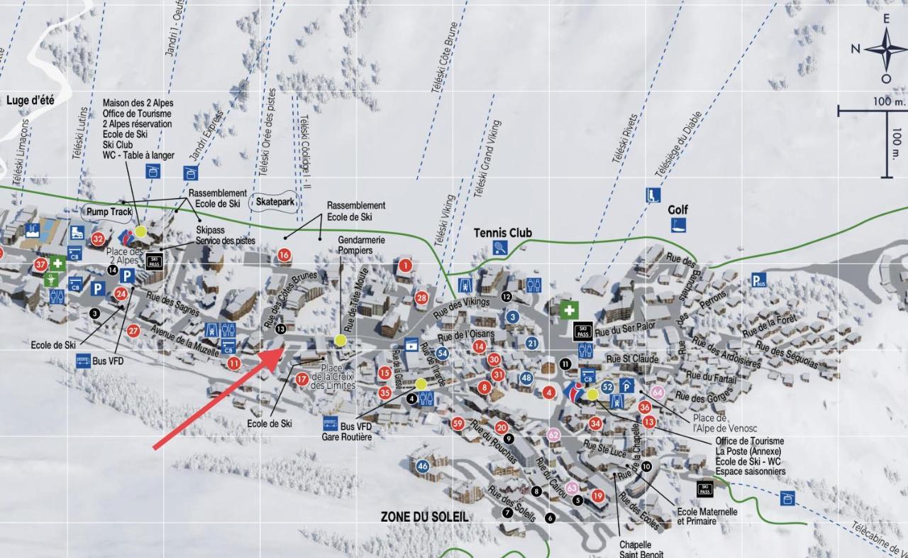 Appart Centre Station Les 2 Alpes, Parking, Wifi Les Deux Alpes Exterior foto